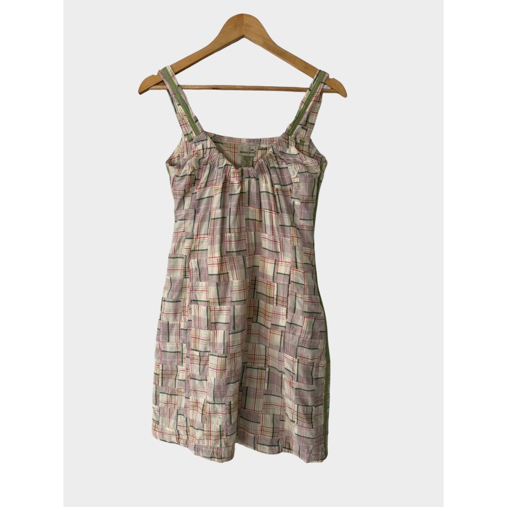 Horny Toad (Toad&Co) 100% Organic Cotton Plaid Sundress Adjustable Straps, Sz M‎